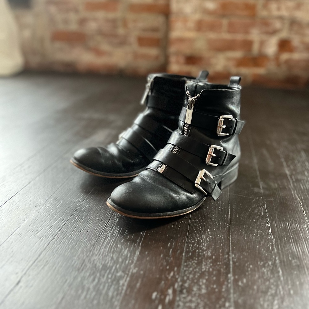 Michael Kors Black Leather Ankle Boots